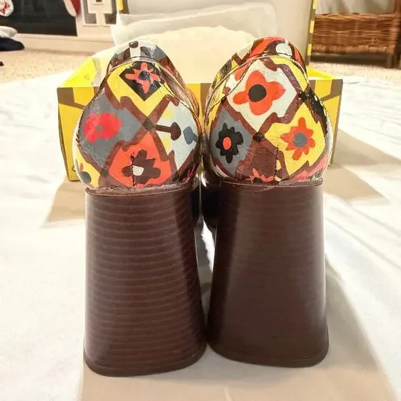 Circus NY by Sam Edelman Multicolored 60's Susie Platform Block-Heel Loafers- 8 - Picture 4 of 11